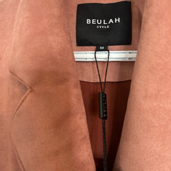 Beulah Women's Suede Fringe Blazer - Rust - Picture 2 of 5